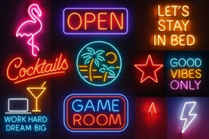 הקסם של שלטי הניאון: מהמועדונים ועד פינות העבודה